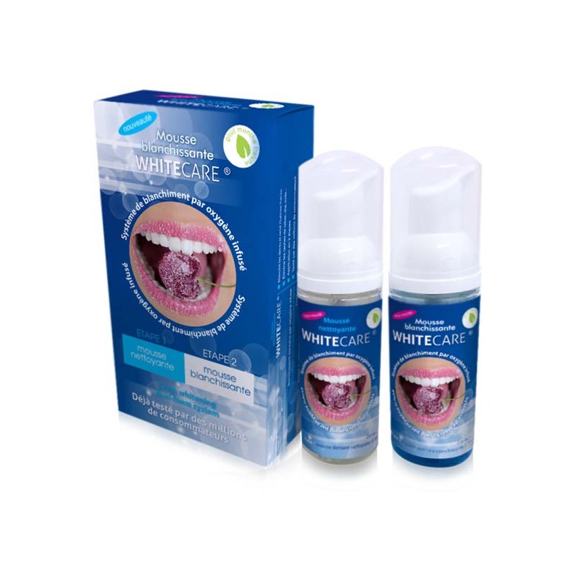 MOUSSES DENTIFRICE BLANCHEUR GOÛT MENTHE X2